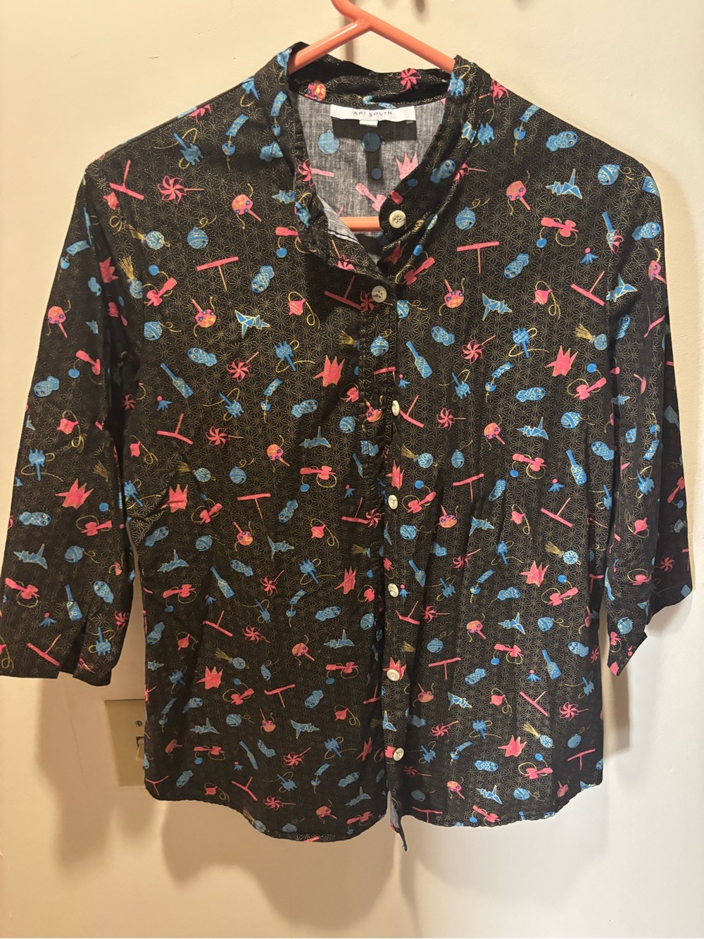 Ari South Nehru Cotton Button down top large